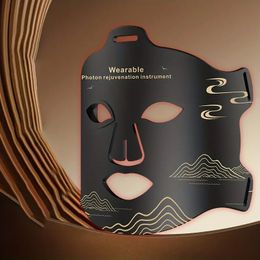 LED Photon Face Mask - Reduce Aging, Smooth Fine Lines and Wrinkles, Rejuvenate and Tighten Skin - Flexible 4 Colors Lights Wavelengths for Optimal Results