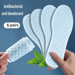 Shoe Parts Accessories 5 Pairs Deodorant Insoles Light Weight Shoes Pads AbsorbSweat Breathable Bamboo Charcoal Thin Sports for Men Women 230812