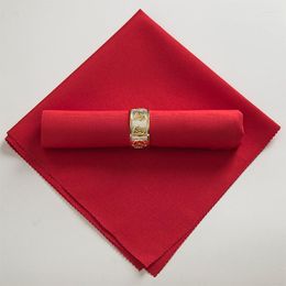 Table Napkin Solid Colour White Wedding Cloth Napkins Recycled Textile Restaurant Handkerchie Eco-Friendly 48cm Square