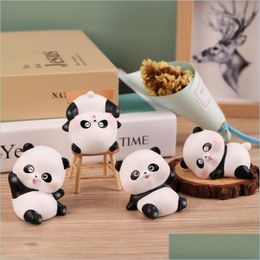 Interior Decorations Panda Doll Resin Display Mould Cuddly Novel Design Cute Ornamentinterior Drop Delivery Mobiles Motorcycles Accesso Dhxix