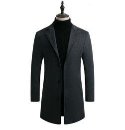 Męskie mieszanki wełny MRMT Płaszcz marki Slim Windbreaker Men Woolen Coats Man dla męskiej kurtki o wartości 230818