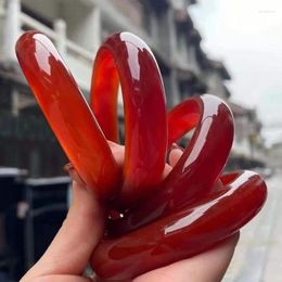 Yunnan, ChinaBangle Send Certificate Red Jade Bracelet Women Fine Jewelry Accessories Genuine Natural Carnelian Certified Jades Stone Bangles