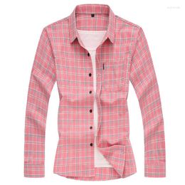Men's Casual Shirts Large Size 7XL Long Sleeved Plaid Shirt Spring And Autumn Men Dance Party Dress Tops