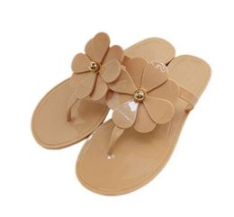 summer Women Slippers sandals Classic women jelly Slipper Designer Rubber Sole Thong Beach Shoes Flat Sandal Metal Buckle Lazy Loafers Flip Flops