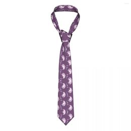 Bow Ties Cute Purple Dolphin Necktie Unisex Polyester 8 Cm Marine Neck For Men Skinny Classic Suits Accessories Gravatas Cosplay