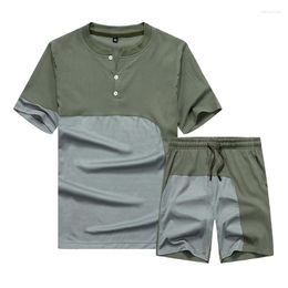 Traccetti da uomo Sumpi Summer Shorts Set Street Casual Shirt a 2 pezzi