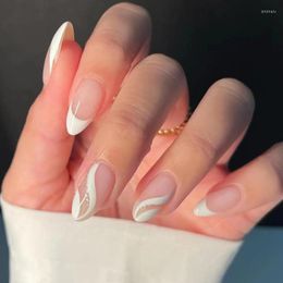 False Nails Wearing Nail Droplet Wearable Stick Wholesale White Ripple Shining Fragments