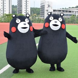 black Kumamon Bear Cartoon character costume Mascot Costume Advertising Ceremony Fancy Dress Party Animal carnival props