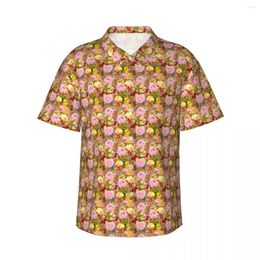 Men's Casual Shirts Shirt Floral Pattern Short Sleeve Tops Lapel Summer