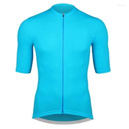 Racing Jackets Team SDIG Pure Blue Green Cycling Jersey Men Summer Short Sleeve Cycle Wear Breathable Quality Good Riding Shirt Polyester
