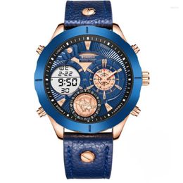 Wristwatches Electronic Watches For Men's Leather Strap With Luminescent Waterproof Calendar Display Fashion Luxury