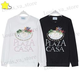 High Street Casual Fashion Swan Printing Casablanca Sweatshirts Men Women 1 1 Oversized Black White Pullover Hoodies T230819