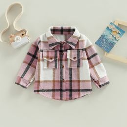 Cardigan Toddler Baby Coat Spring Fall Cloths Slaid Shirt Jacket Long Sleeve Button Up Disual 230818