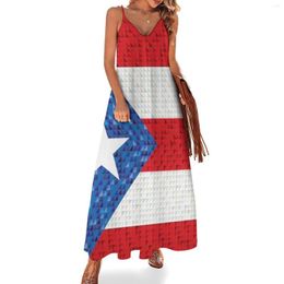 Casual Dresses Puerto Rico Flag Sleeveless Dress Womens Clothing Summer Women 2023 Arrivals