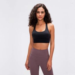 2023New Yoga Outfit Sports Bra Lady Style Breathable Quick Dry Bodybuilding Bras 4 Way Stretch Fabric Running Original