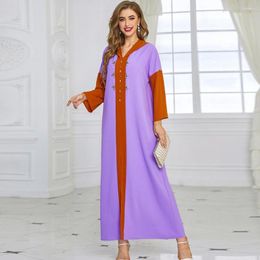 Ethnic Clothing Muslim Dress Women Hooded Hand Stitched Drill Robe Temperament For Turkey Arabic Diamond Middle Eastern