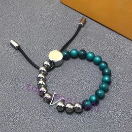 Famous designer bracelet luxurious beads fashionable jewelry mens silver love bracelet high-end party jewelry accessories