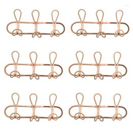 Hangers 6X Rattan Wall Hooks Kids Garments Organiser Rack Clothes Hat Hanging Hook Hanger Room Decor