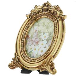 Frames Tabletop Vintage Po Frame Small European Style Desk Retro Picture Ornament