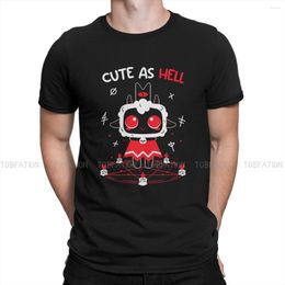 Men's T Shirts Cute As Hell Cult Of The Lamb Goat Game Men Shirt Cotton Fashion O-Neck Tee Harajuku Short Sleeve