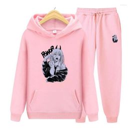 Men's Tracksuits Fashion Tracksuit For Women Men Hoodie Clothing Running Set Sportswear Jogger Winter Anime Print Suit Sports