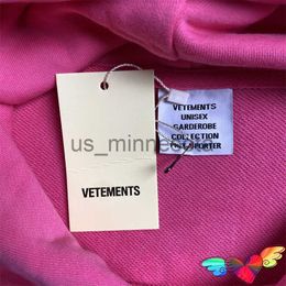 Men's Hoodies Sweatshirts 2023fw Pink Vetements Lucky Hoodie Men Women 11 Red Vetements Hoody Vintage Wash VTM Sweatshirts Oversize Pullovers J230818