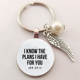 Key Rings Bible Verse Chains Faith Keychain Scripture Quote Christian Jewelry For Friend Women Men Inspirational Gifts Drop Delivery Smtzp