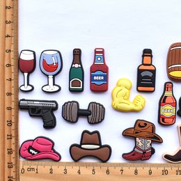 Shoe Parts Accessories Newest Decoration Buckle Charms Beer Bottles Hat Cup Wine Dumbbell Jibz For Clog Bracelets Kids Birthday Gift Otbrp