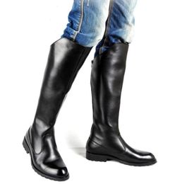 Boots Mens Knight Riding Military Combat Knee High Casual Shoes Western Black 230818