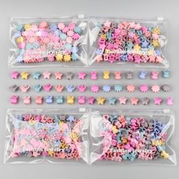 Hair Accessories 30Pcs Bag Mini Cute Claws Clips For Girls Baby Colorful Hairpin Cartoon Rabbit Flower Crown Star Children Clamp 230818