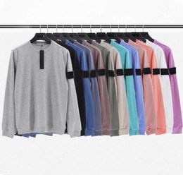 Designer topstoney Mens Sweatshirts hoodie Casual Pullover Autumn O Neck black Hoodie Womens 18 Candy Color Long Sleeve Sweater Tidal flow design 337