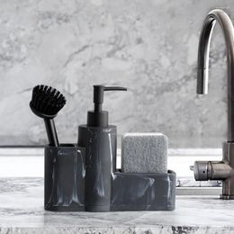 Liquid Soap Dispenser 3 In 1 Kitchen With Sponge Holder Dishwashing For Gadgets Sink Countertop Organizer