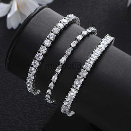 Bangle Luxury Geometric Square Waterdrop Round Bracelet Fashion Dubai Bridal Jewelry For Women Wedding Brincos Para As Mulheres B103 J230819