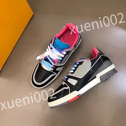 New Designer casual shoes unisex genuine leather classic plaid sneakers stripe shoes fashion sneakerscolor stripe sneakers size39-44 rd1012