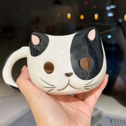 The latest 14.5oz cartoon cat modeling ceramic coffee mug, many styles choose, support customization of any logo