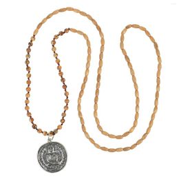 Pendant Necklaces KELITCH Women Crystal Buddha Sakyamuni Yoga Jewellery For Birthday Gift