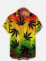 Men's Casual Shirts 2023 Hawaiian For Men And Women Coconut Print Short Sleeves Lapel Single Breasted Large Top