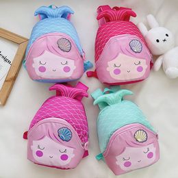 Backpacks Princess Fish Kids for Teenager Cute Kindergarten Schoolbag Waterproof Book Bags Boy Girls Cartoon Animal Bag 230818