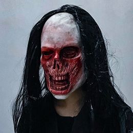 Party Masks Ghostface Mask Zombie Death Mask Horror Skull Halloween Demon Long Hair Decorative Halloween Party Supplies Props 230818