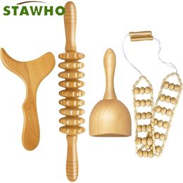 Back Massager Wood Therapy Massage Tools Lymphatic Drainage Massager Body Sculpting Tools for Maderoterapia Colombiana Anti-Cellulite 230818