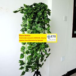 90cm Artificial Hanging Vine Fake Green Leaf Garland Plant Home Decoration 35 inch length3 style for chooseZZ