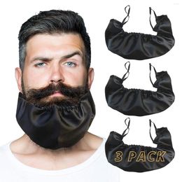 Table Napkin 3Pcs Mens Beard Covers Portable Double Layer Apron Waterproof Adjustable Facial Hair Guard Caps Bedtime Bib