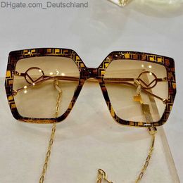 Sunglasses 0410S sunglasses women classic fashion shopping big box glasses with metal chain antiultraviolet UV 400 lens size 5620145 designer top quality Z230819