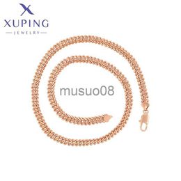 Pendant Necklaces Xuping Jewellery New Arrival Charm Gold Plated Chain Necklace for Women Men Girl Party Gift A00912456 J230819