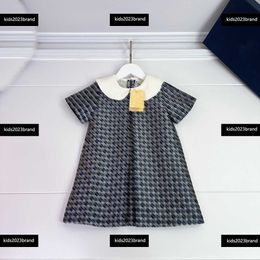 Designer Babykleid Sommermädchen Kurzärmelig Kleid kostenlos Versandmodebrief Druckrock Größe 90-160 cm Neues Produkt April 07