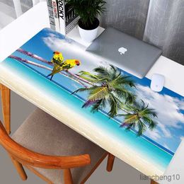Mouse Pads Wrist Tropical Beach Palm Laptop Mouse Pad Gaming Mousepad Large Size Desk Mat Home Office Decoration Keyboard Pad MousePads R230823
