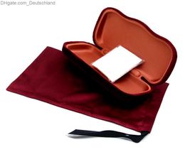 Sunglasses Sunglasses Eyeglasses Case Burgundy Velvet Clamshell Small Case Luxury Package Glasses 5 Colour Highly Quality Glasses case Box Z230819