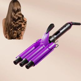 Create Professional-Level Curls at Home with this Durable 3 Barrel Curling Iron Wand!