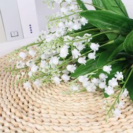 Decorative Flowers Lily Of The Valley Simulation Artificial Home Wedding Decorations Wind Chime Flower Room Decor Pography Props