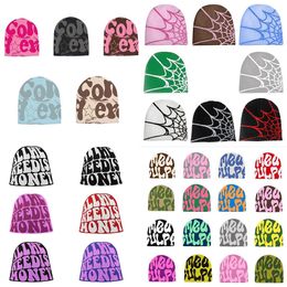 Beanie Skull Caps Y2K Beanie Knitting Cap Men Women Paragraph Quality Wool Ins Net Red Design Sense Cold Hats Warm Fashion 230818